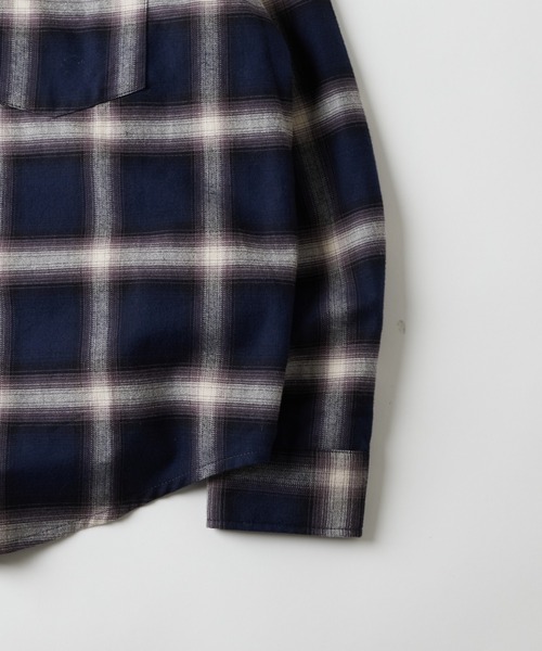 WHO'S WHO gallery（フーズフーギャラリー）の「【Sourcream】ウエスタンオンブレチェックシャツ（シャツ/ブラウス・レディース・ブラック/ネイビー/ブラウン・MEDIUM/LARGE）」の5枚目の写真
