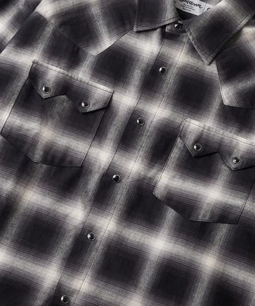 WHO'S WHO gallery（フーズフーギャラリー）の「【Sourcream】ウエスタンオンブレチェックシャツ（シャツ/ブラウス・レディース・ブラック/ネイビー/ブラウン・MEDIUM/LARGE）」の7枚目の写真