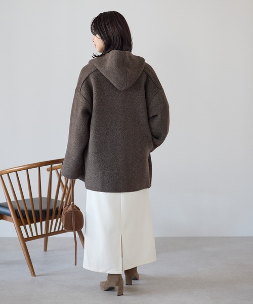 HEART MARKET(ハートマーケット)の「ニットフードアウター(その他アウター・レディース・ベージュ/ブラウン/チャコールグレー・FREE)」の10枚目の写真
