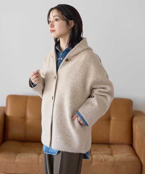 美品✴︎ GASA* ガサ獅子座　ニットフードコート GASA* ガサ Lio 獅子座 ニットフードコート 【公式通販】