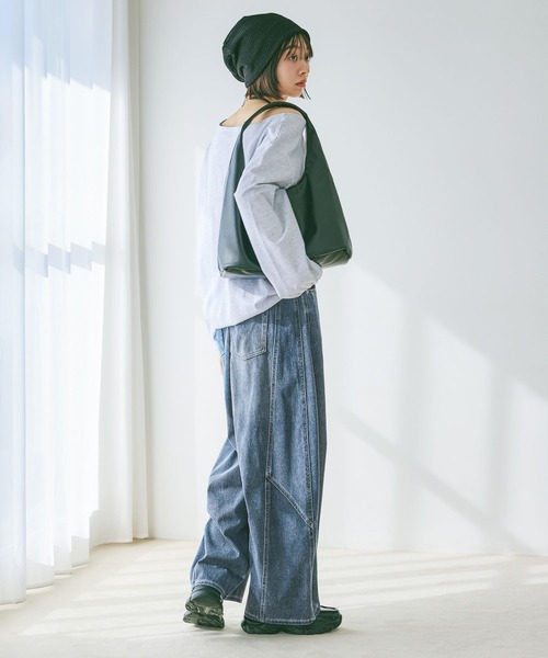 PAGEBOY（ページボーイ）の「ルーズネックロンＴ（Tシャツ/カットソー・レディース・ブルー系その他/ブラック/グレー/ホワイト系その他・FREE）」の21枚目の写真