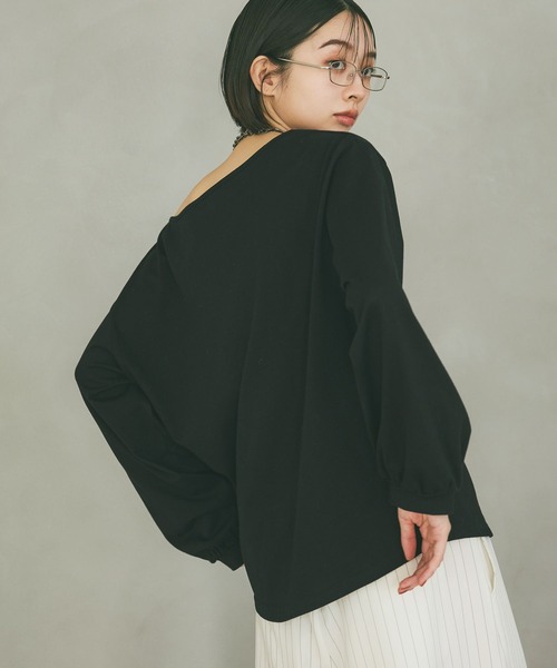 PAGEBOY（ページボーイ）の「ルーズネックロンＴ（Tシャツ/カットソー・レディース・ブルー系その他/ブラック/グレー/ホワイト系その他・FREE）」の17枚目の写真