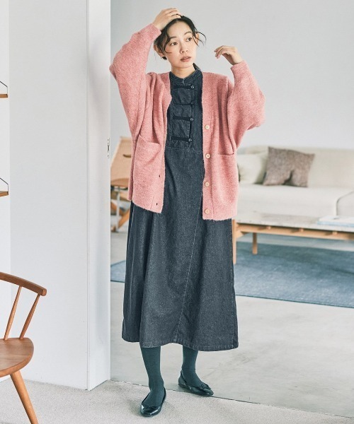 and myera ブラックデニムのワンピース（ワンピース）｜and