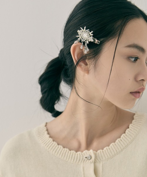 tanakadaisuke（タナカダイスケ）の「【tanakadaisuke/タナカダイスケ】crystal hair clip right/クリスタルヘアクリップ/右側用（バレッタ/ヘアクリップ・レディース・シルバー・FREE）」の17枚目の写真