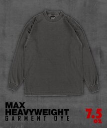 7.5oz ガーメントダイ 無地 オーバーサイズ 長袖Tシャツ_シャドウ