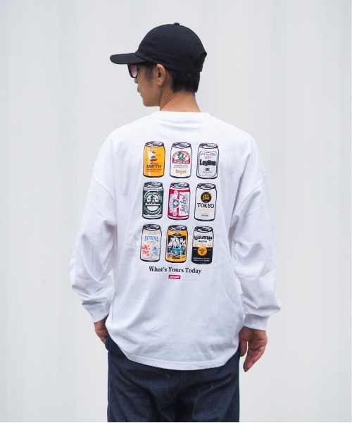 Leyline（レイライン）の「【Leyline】Beer l/s tee（Tシャツ/カットソー・メンズ・ホワイト/ブラック・XL/L/M）」の2枚目の写真