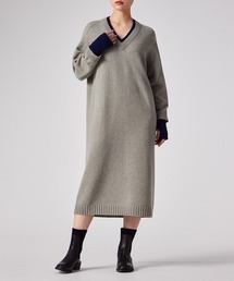 PS Paul Smith（ピーエスポールスミス）の「【オンラインショップ・一部店舗限定】ウィメンズ レイヤードディテール ニットワンピース / 165505 KN405（ワンピース）」