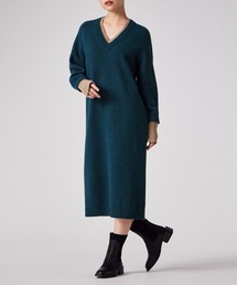 PS Paul Smith（ピーエスポールスミス）の「【オンラインショップ・一部店舗限定】ウィメンズ レイヤードディテール ニットワンピース / 165505 KN405（ワンピース）」