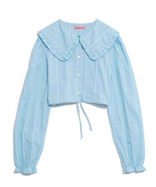 HIGH SCHOOL DISCO(ハイスクールディスコ)の「RUFFLE COLLAR BLOUSE_SKY BLUE(シャツ/ブラウス・レディース・その他・FREE)」の1枚目の写真