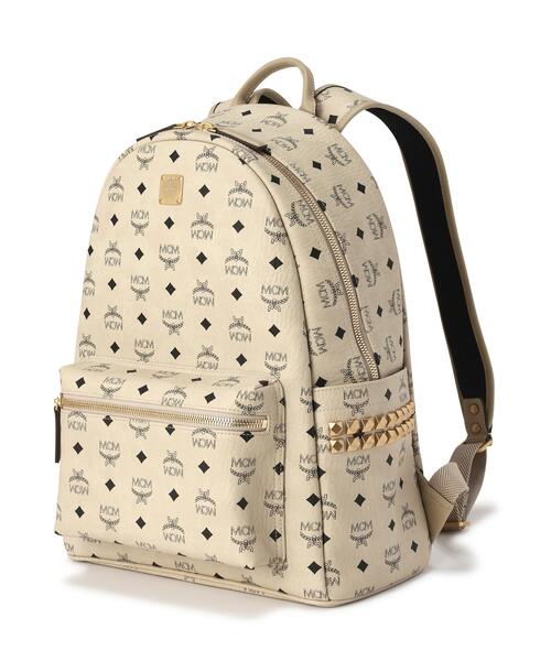 MCM（エムシーエム）の「MCM/エムシーエム/Stark SideStuds Backpack MED（バックパック/リュック・レディース・ベージュ・M）」の3枚目の写真