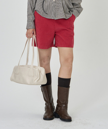 THE-ABON（エイボン）の「コーデュロイバンディングショートパンツレッド（その他パンツ）」