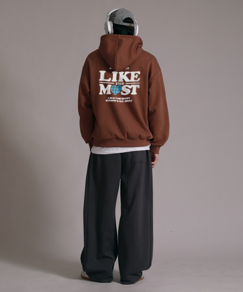 LIKE THE MOST（ライクザモースト）の「ライクプロジェクト オーバーサイズ フードパーカー_ブラウン（パーカー・レディース・ブラウン・S/M/L/XL）」の4枚目の写真