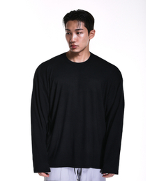 RVD（アールブイディー）の「エアリーモーダルオーバーサイズロングスリーブ（ブラック）（Tシャツ/カットソー）」