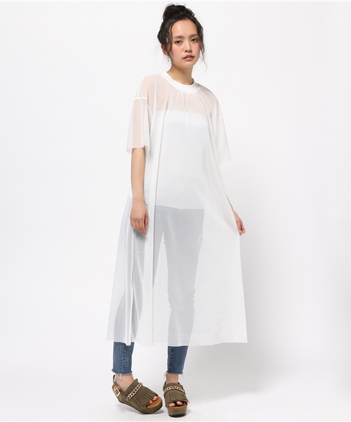 Ray BEAMS(レイビームス)の「【予約】Ray BEAMS / ドット チュール シアー ワンピース(ワンピース・レディース・ホワイト/ブラック・ONE SIZE)」の2枚目の写真