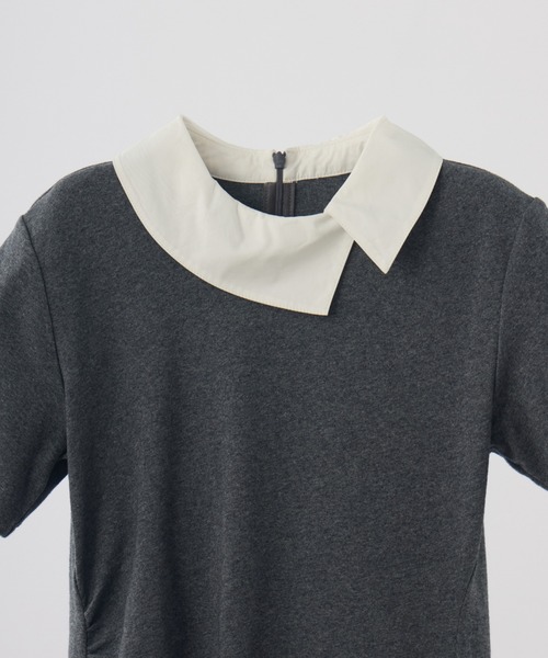 idem(イデム)の「lady classic gather onepiece / デザインカラーギャザーワンピース(ワンピース・レディース・チャコールグレー/ブラック・FREE)」の20枚目の写真