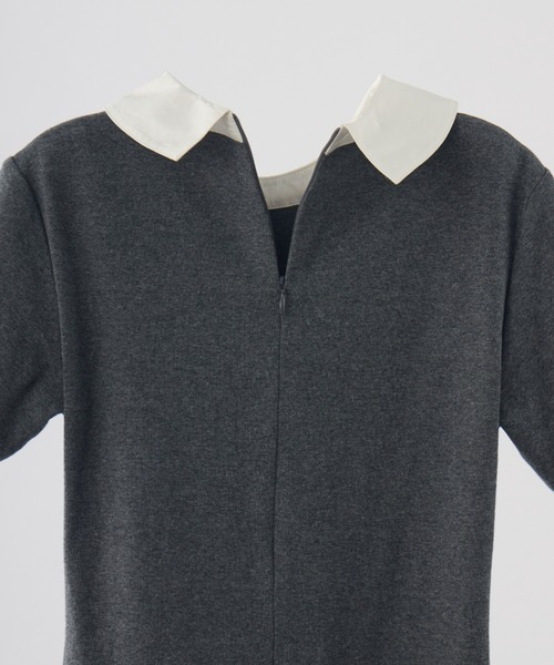 idem(イデム)の「lady classic gather onepiece / デザインカラーギャザーワンピース(ワンピース・レディース・チャコールグレー/ブラック・FREE)」の22枚目の写真