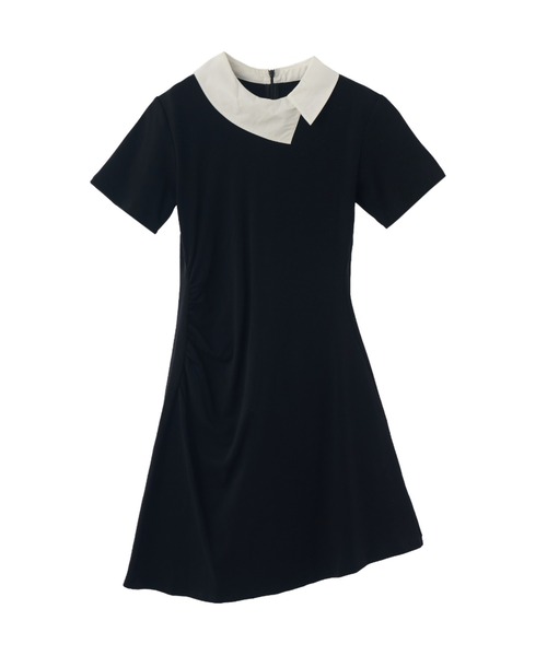 idem(イデム)の「lady classic gather onepiece / デザインカラーギャザーワンピース(ワンピース・レディース・チャコールグレー/ブラック・FREE)」の11枚目の写真