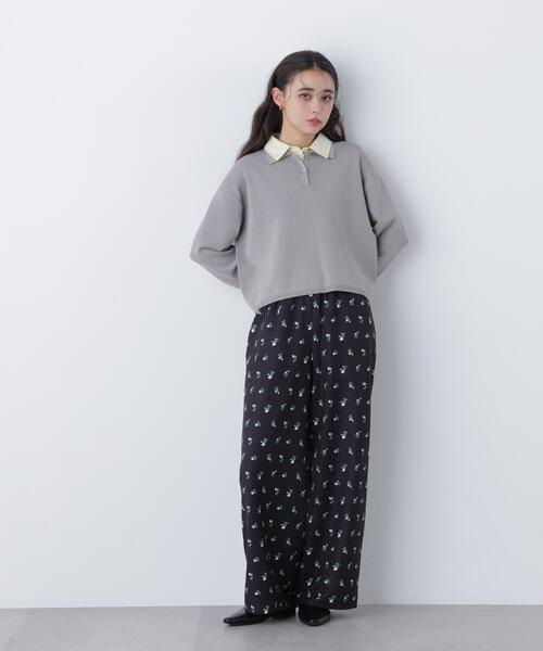 N.（N. Natural Beauty Basic）（エヌエヌナチュラルビューティーベーシック）の「シャツレイヤードニット（ニット/セーター・レディース・グレー/ネイビー/オフホワイト・ﾌﾘ-）」の20枚目の写真