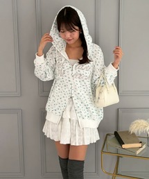 continuer de NICE CLAUP（コンティニューデナイスクラップ）の「ロゴ刺繍ラメ裏毛パーカー（パーカー）」