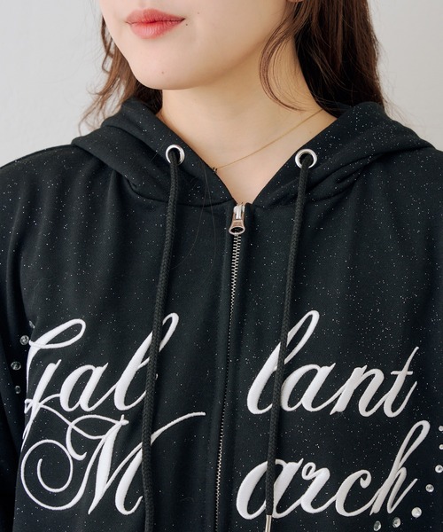 セール】【3日間ZOZO限定価格！】ロゴ刺繍ラメ裏毛パーカー（パーカー