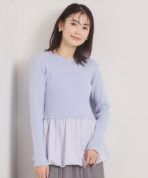 【手洗い可】裾バルーンドッキングニット
