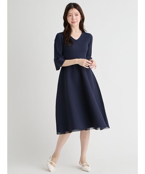 CELFORD（セルフォード）の「【洗える】ベルスリーブホールガーメントワンピース（ワンピース・レディース・その他/イエロー/ネイビー・36/38）」の11枚目の写真