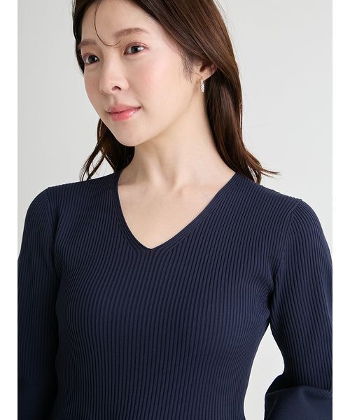 CELFORD（セルフォード）の「【洗える】ベルスリーブホールガーメントワンピース（ワンピース・レディース・その他/イエロー/ネイビー・36/38）」の14枚目の写真