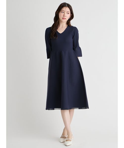 CELFORD（セルフォード）の「【洗える】ベルスリーブホールガーメントワンピース（ワンピース・レディース・その他/イエロー/ネイビー・36/38）」の19枚目の写真