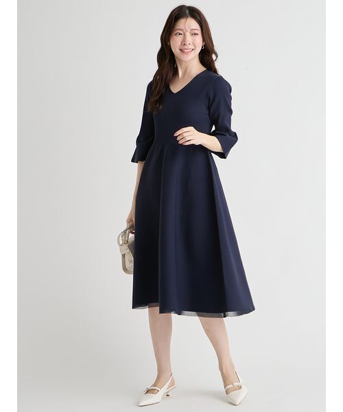 CELFORD（セルフォード）の「【洗える】ベルスリーブホールガーメントワンピース（ワンピース・レディース・その他/イエロー/ネイビー・36/38）」の20枚目の写真