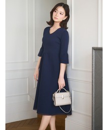 CELFORD | 【洗える】ベルスリーブホールガーメントワンピース(ワンピース)