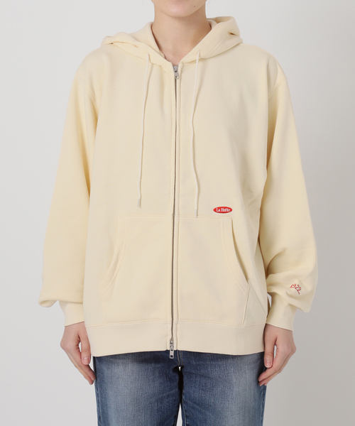 Spick & Span（スピックアンドスパン）の「La Hutte / ラ ユット 別注ジップフーディ*（パーカー・レディース・グレー/アイボリー/レッド・FREE）」の22枚目の写真