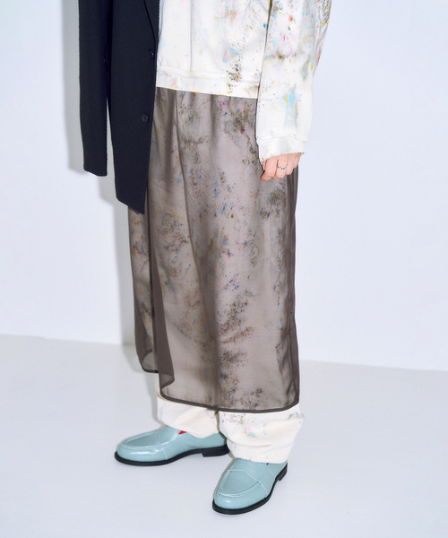 CITYSHOP（シティーショップ）の「SHEER DRESS：ワンピース（ワンピース・レディース・ホワイト/チャコールグレー・FREE）」の5枚目の写真