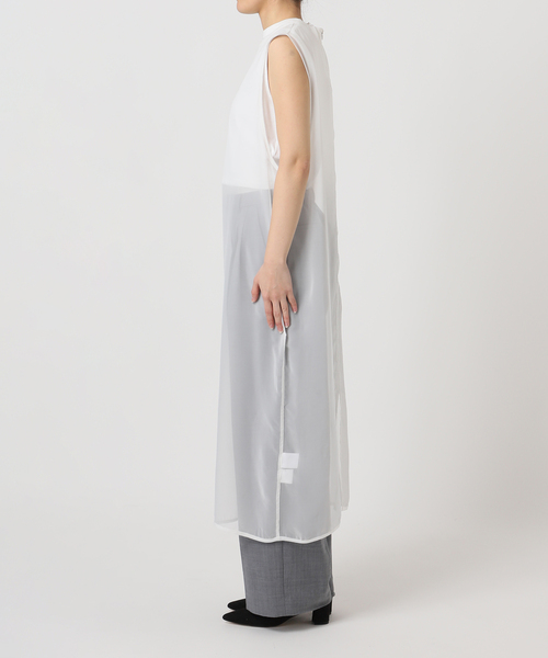 CITYSHOP（シティーショップ）の「SHEER DRESS：ワンピース（ワンピース・レディース・ホワイト/チャコールグレー・FREE）」の19枚目の写真