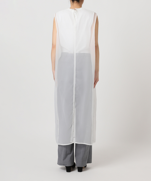 CITYSHOP（シティーショップ）の「SHEER DRESS：ワンピース（ワンピース・レディース・ホワイト/チャコールグレー・FREE）」の20枚目の写真