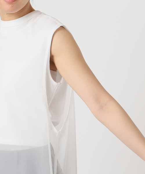 CITYSHOP（シティーショップ）の「SHEER DRESS：ワンピース（ワンピース・レディース・ホワイト/チャコールグレー・FREE）」の22枚目の写真