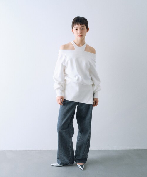 CODE A(コードエー)の「【Re】design cut tank(タンクトップ・レディース・ホワイト/ブラック・00)」の5枚目の写真