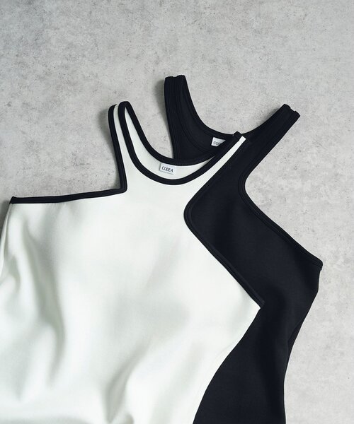 CODE A(コードエー)の「【Re】design cut tank(タンクトップ・レディース・ホワイト/ブラック・00)」の7枚目の写真