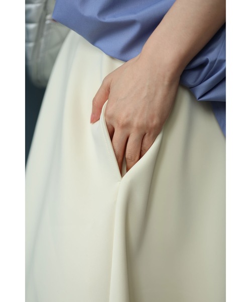 cawaii(カワイイ)の「日常に馴染むエレガント。フレアラインミディアムスカート(スカート・レディース・ネイビー/アイボリー・L~LL/S~M)」の15枚目の写真