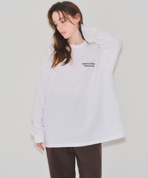 Embroidery ビッグシルエット ロングスリーブ Tシャツ