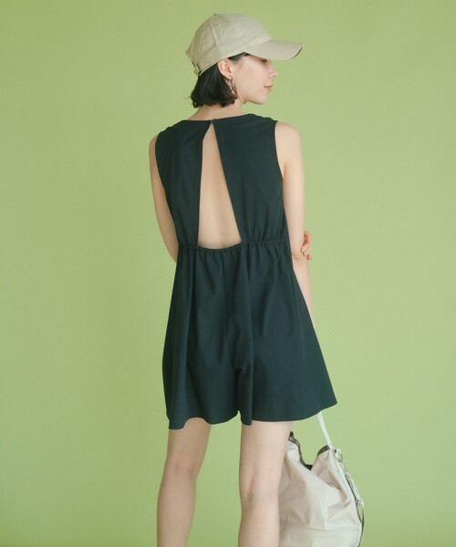 green label relaxing(グリーンレーベルリラクシング)の「Aライン オールインワン スイムウェア / 水着(水着・レディース・ブラック/ダークグレー/ダークブラウン・FREE)」の1枚目の写真