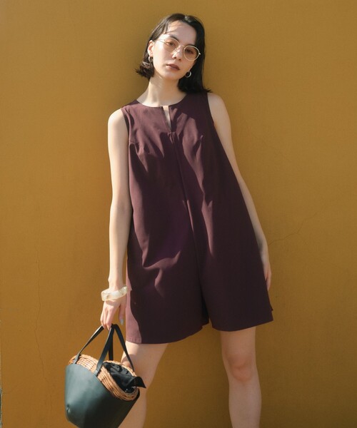 green label relaxing(グリーンレーベルリラクシング)の「Aライン オールインワン スイムウェア / 水着(水着・レディース・ブラック/ダークグレー/ダークブラウン・FREE)」の6枚目の写真