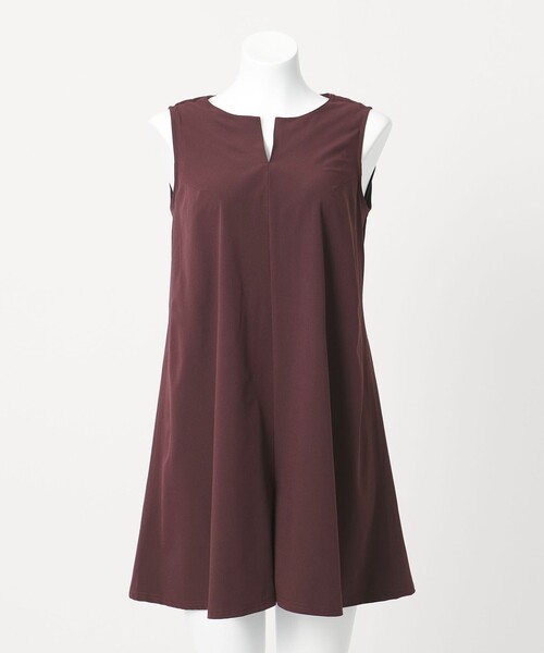 green label relaxing(グリーンレーベルリラクシング)の「Aライン オールインワン スイムウェア / 水着(水着・レディース・ブラック/ダークグレー/ダークブラウン・FREE)」の8枚目の写真