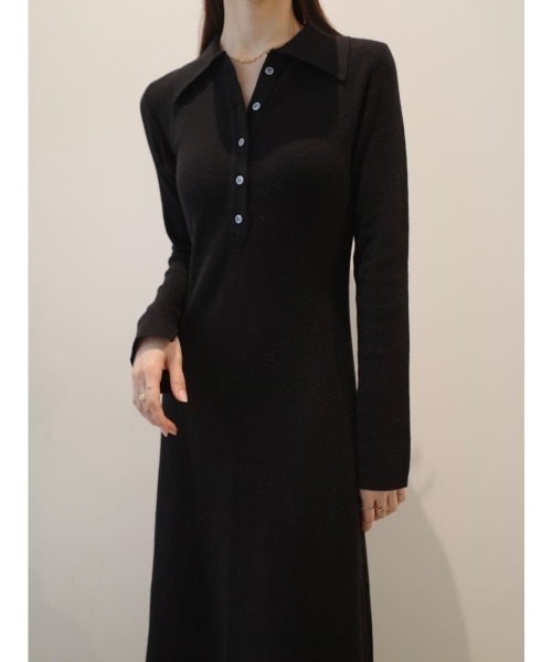 amel(エイメル)の「ポロネックスリットスリーブドレス / ブラック(ワンピース・レディース・ブラック・FREE)」の4枚目の写真