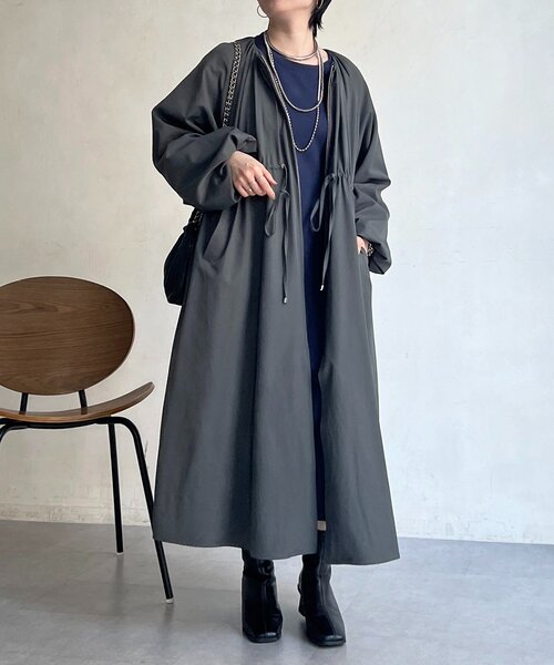 un dix cors（アンディコール）の「ドロストコート（その他アウター・レディース・チャコールグレー/ベージュ/カーキ・FREE）」の17枚目の写真