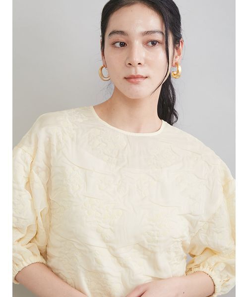 Mila Owen(ミラオーウェン)の「フロッキーシアーワンピース(ワンピース・レディース・ライトベージュ/カーキ/ブラック・1/0)」の8枚目の写真