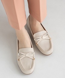 JELLY BEANS（ジェリービーンズ）の「リボンスムースモカシンシューズ(215-61176)JELLY BEANS(ジェリービーンズ)（モカシン/デッキシューズ）」