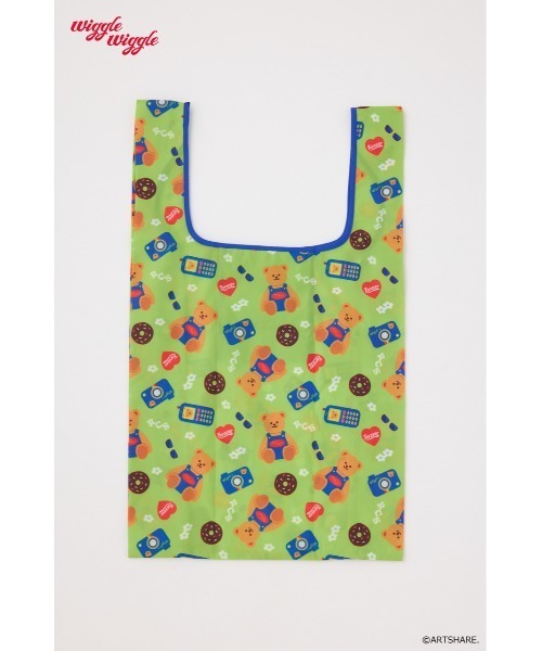 RODEO CROWNS WIDE BOWL（ロデオクラウンズワイドボウル）の「(wiggle wiggle)パターンエコバッグ（エコバッグ/サブバッグ・レディース・イエロー系その他/ホワイト系その他/ブルー系その他/グリーン系その他・FREE）」の9枚目の写真