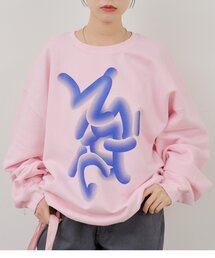 WHIMSIC | 【WHIMSIC】フローイング ロゴ シルクスクリーン スウェットプルオーバー(Tシャツ/カットソー)