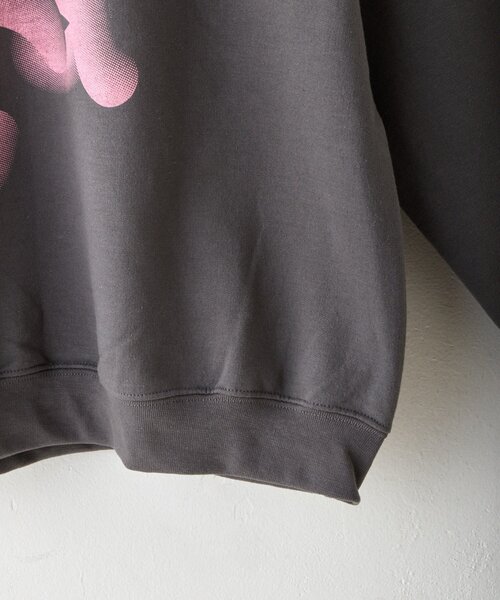 WHIMSIC（ウィムジック）の「【WHIMSIC】フローイング ロゴ シルクスクリーン スウェットプルオーバー（Tシャツ/カットソー・レディース・ピンク/チャコールグレー/ブルー・2/1）」の11枚目の写真