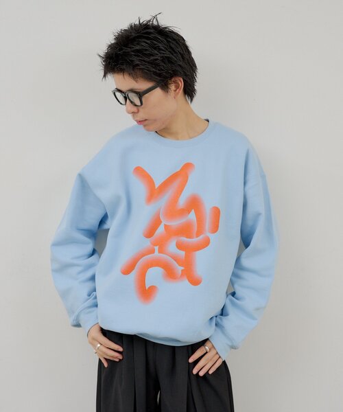 WHIMSIC（ウィムジック）の「【WHIMSIC】フローイング ロゴ シルクスクリーン スウェットプルオーバー（Tシャツ/カットソー・レディース・ピンク/チャコールグレー/ブルー・2/1）」の18枚目の写真